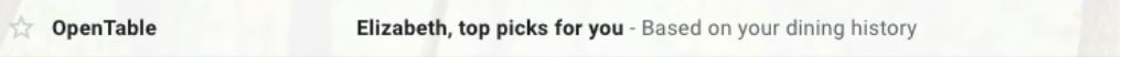 opentable email subject line