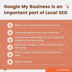 Use Google My Business to improve local SEO